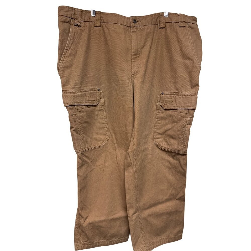 Duluth Trading Men's Pants Work Carpenter Cargo Pockets Rugid Brown Big Size 48